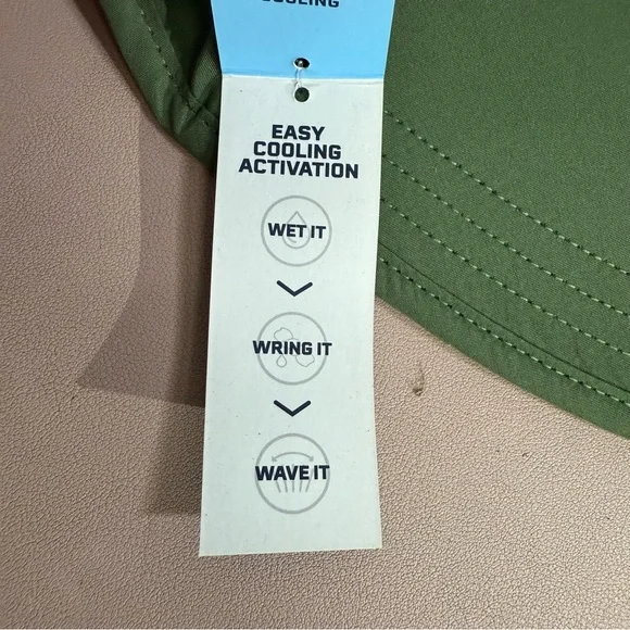 Mission Sun Defender‎ Cooling Hat Neck Guard Flap Wide Brim UPF 50 Olive Green - Picture 8 of 9